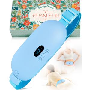 Stocking Stuffers for Women Portable Heating Pad for Period Cramps Cordless Electric Menstrual Heating Pad for Cramp Relief Travel Idea Christmas Gifts for Women Her Mom Teens Girls Mother (Blue)