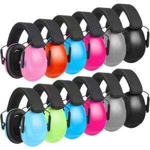 Amylove 12 Pcs Kids Ear Protection Noise Cancelling Headphones Ear Muffs Bulk 27db Adult Noise Reduction Hearing Earmuff (Universal Fit (kids & Adults),Classic Style)
