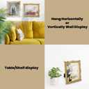 GUOER 8x10 Picture Frames Vintage Photo Frame with Glass Front Antique Picture Frame for Tabletop Wall Hanging (8x10, Shiny Golden)