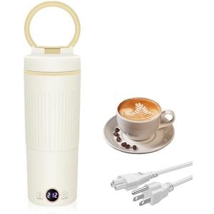 Portable Electric Kettle, 600ML Mini Hot Water Boiler Heater, Travel Kettle with 6 Temperature Settings, 304 Stainless Steel Portable Bottle Warmer with Auto Shut-Off & Boil-Dry Protection