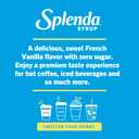 Splenda Coffee Syrup, French Vanilla, Sugar Free, Flavored Liquid Syrups for Drinks, 750 ml Bottle (EXP 10/12/25)