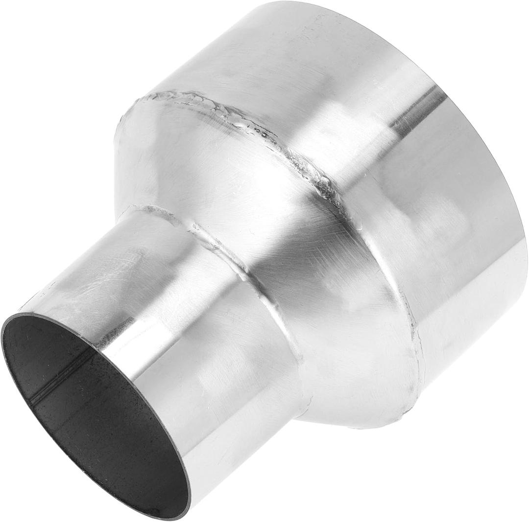 Motoforti 2.5'' OD to 4'' OD Mandrel Exhaust Pipe Adapter Concentric Reducer Car Exhaust Pipe Tubing Piping Adapter 4" Length 201 Stainless Steel Silver Tone