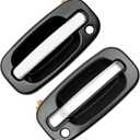 Exterior Door Handles, Compatible with 1999-2007 Chevy Silverado Suburban Tahoe Avalanche, GMC Sierra Yukon, Cadillac Escalade, Chrome Lever, Front Left & Right Side | Replaces# 15034985, 15034986