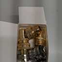 Biswing Garden Hose Repair Connector with Clamps, 5/8" Barb x 3/4" GHT Thread Aluminum Water Hose Pipe Repair Kit, Female and Male Hose Connectors with Stainless Steel Clamp, 2 Pack