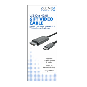 ZGear USB C to HDMI Video Cable 6 Ft Video Cable