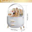 Makeup Organizer Skincare Organizers - Cosmetic Display Cases with Transparent Cover, SkinCare Organizers for Bathroom Countertop, Bedroom Vanity Desk, Lipstick Organizer, White