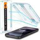 Spigen Tempered Glass Screen Protector [GlasTR EZ FIT] designed for iPhone 16 / iPhone 15 [2 Pack]