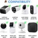 360 Adjustable Wall Mount with Strap for eufy SoloCam S220, eufy Cam S3 Pro, WYZE Cam, Blink Outdoor 4/ 2K+, Blink mini 2/ 2k+, Security Camera Mount Weatherproof Mounting Bracket for Your Camera