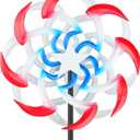 Wind Spinners Outdoor Metal with Patriotic, American Flag Pinwheel Decorations with Metal Stake, Yard Art Decor for Patio, Lawn & Garden, Creative Gifts 57.5 * 13 Inch