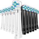 12 Pcs IO Toothbrush Heads with Medium Bristle Compatible with Oral B IO, Replacement Heads Compatible with Oral B IO 2/3/4/5/6/7/8/9/10/Deep Clean Series Electric Toothbrushes (Black/White)