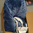 Bedsure GentleSoft Sherpa Fleece Throw Blanket for Couch, Non-Heated, Thick and Warm Throw for Women and Men, Soft Fuzzy Plush Blanket for Winter, Slate Blue, 50x60 Inches