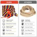 Tug of War Rope for Kids and Adults,20/40/60FT Tug a War Rope for Outdoor Games Field Day Family Reunion Birthday Party Games, Summer Outside Yard Backyard Lawn Picnic Games, Team Building Games