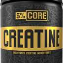 5% Nutrition Core Creatine | Micronized Creatine Monohydrate Powder | 5G, 5000mg, 60 Servings (Unflavored)