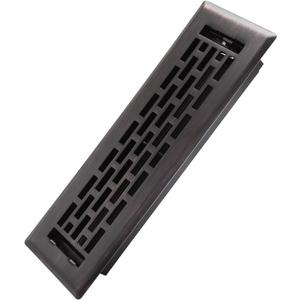 2x10 Inches Heavy Duty Walkable Floor Register - Easy Adjust Air Supply Lever Decorative Floor Vent Covers - Boston Design Vent Covers for Home - Oil Rubbed Bronze