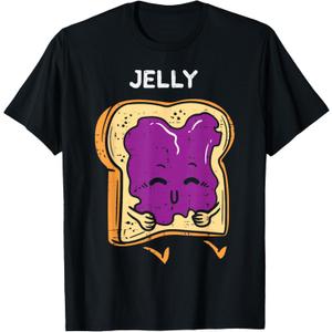 Jelly Toast Cute Matching Halloween Couples Him and Her T-Shirt, L