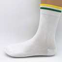 Unisex Cotton Crew Sports Socks | Two-Stripe Athletic Socks With Elastic Cuffs, Breathable, Moisture-Wicking