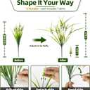 UV Resistant Faux Outdoor Plant, Fake Monkey Grass with Flowers, 12 Bundles Outdoor Artificial Plants Porch Decoration for Planter, Realistic Greenery with Flexible Stems for Patio Garden Pathway