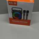 Karaoke Machine, Portable Bluetooth Speaker with 2 Wireless Microphones for Adults & Kids with Lights, Karaoke Microphone with PA System Supports USB/TF/FM/AUX for Home Party Home System Packages