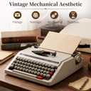 Vintage Manual Typewriter with Ribbon | Mechanical Writing Machine with TAB & Rapid Space Keys | Retro Type Writer for Writers, Decor & Collectors