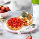 Hoypeyfiy Artificial Egg Tart Models Set,6 Packs Artificial Fruit Cakes Desserts for Window Decor,Home Kitchen Decor, Bakery Shop Display