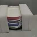 Elk and Friends Kids 7.8 Porcelain White Plates with Silicone Sleeves | Suitable for Babies/Toddlers | Microwave & Dishwasher Safe | Non Slip Dinnerware | Snack Dishes | 4 Pack (Blush/Lilac/Sage/MistyBlue)