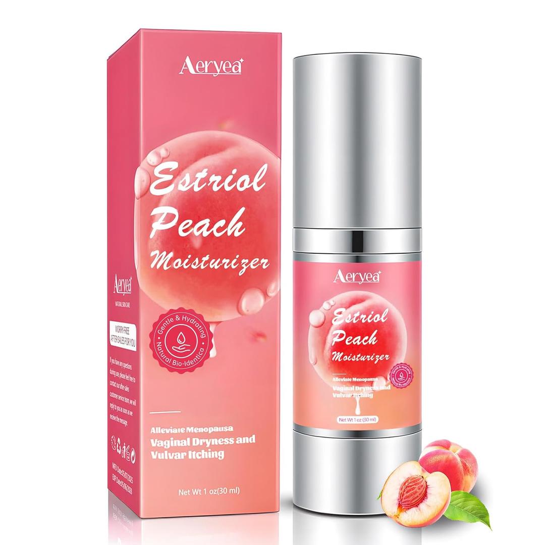 Estriol Peach Cream for Women's - Menopausal Hormone Balance Natural Bioidentical Estrogen Silky Cream for Relief Menopausal Vaginal Dryness & Vulva Itch 1 fl. oz(2 Month Supply)