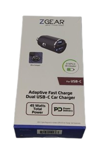 Zgear 45 Watt Dual USB-C Car Charger