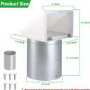 10 Inch Hooded Wall Vent with Screen and Damper,Galvanized Steel Exterior Wall Exhaust Vent Cover Cap for Kitchen Range Hood Duct Ventilation Outside Air Exhaust Applications,White