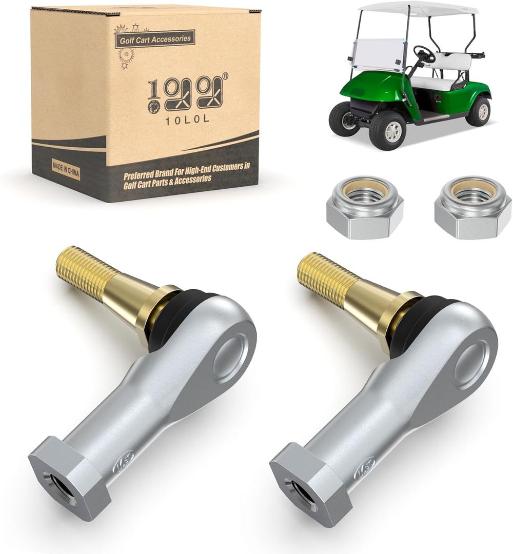 10L0L Golf Cart Tie Rod Ends Ball Joint Kit for EZGO TXT 2001-Up Electric & Gas Models-Driver & Passenger Side Replacement Parts (Fits OEM #70902-G01 70902-G02) - 2-Piece Set