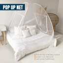 MEKKAPRO Mosquito Net Tent Large 80" x 71" x 63" Foldable Mesh Tent Enclosure Canopy, Portable Pop up Design, Extra Fine Holes Screen, Dual Side Zipper Enclosure, Lightweight Outdoor Cover, White
