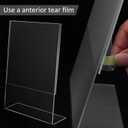 8.5x11 Inches Acrylic Sign Slant Back Holder, Plastic Display Stand,Brochure Holder, Table Top Sign Holder For Office, Home, Store, Restaurant (4pack)