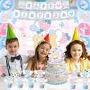 42Pcs Cinna-morolls Party Supplies Pack IncludesBannerCake TopperBlackdrop,Balloons for Cinna-morolls party supplies