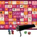 Couples Games for Adults, Board Games for Boyfriend Girlfriend, Date Night Ideas for Bridal Shower, Game Night, Party, for Husband, Wife, Valentines Day (Purple)