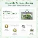 6ft Spring Garland Decorations, 2-in-1 SpringGarland-to-Wreath for Mantel, Fireplace with 18 Pastel Eggs, LED Lights and Storage Bag, Spring Decor for Front Door, Window, Table, Entryway