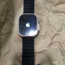 Apple Watch Ultra [GPS + Cellular 49mm] Titanium Case with Midnight Ocean Band, One Size 