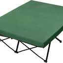 CYMULA Camping Cot Mattress 2in Memory Foam Sleeping Pad,Soft Warm Non-Slip Camping Mattress Topper with Retaining for Adults,Portable Roll up Pad for Travelonly Mattress