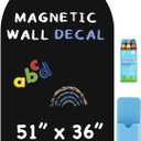 Large Arch Magnetic Wall Decal - 51" x 36" Matte Finish Chalkboard Sticker for Wall - Magnetic Board for Playroom, Home Classroom(Black)