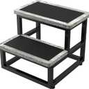 Step Stools for Adults Kids, Heavy Duty Sturdy Foot Stool with Non-Slip Mat, Metal Frame Hold Up to 500 Lbs Capacity for Kitchen Bathroom Bedroon, Dark Grey