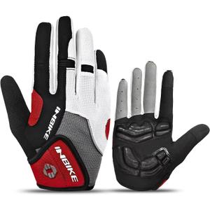 INBIKE Cycling Gloves for Men/Women Bike Gloves with Touchscreen-Padded Anti-Slip Mountain Biking MTB Bicycle Gloves for Cycling/Workout/Gym/Outdoor XXL Bright Red