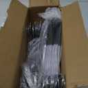 Finnhomy Bar Design Heavy Duty 50 Pack Plastic Hangers, Clothes Hangers with Non-Slip Pads, Great for Shirts, Pants, Scarves, Strong Enough for Coat, White