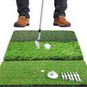 Golf Hitting Mat | Golf Training Mat for Swing Path Feedback/Detection Batting | Extra Replaceable Golf Practice Mat 16"x12" | Golf Gifts for Men/Women for Home Indoor Outdoor