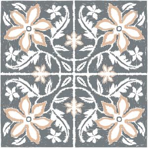 FloorPops Lillium Blue Peel and Stick Floor Tiles, FP6302, Large