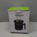 Audecook Hot Pot Electric with Steamer, 1.8L Portable Mini Travel Cooker, Multifunctional Non-Stick Electric Skillet for Stir Fry/Stew/Steam, Perfect for Ramen Noodles/Pasta/Egg/Soup/Oatmeal (White)