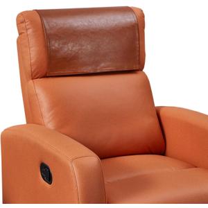 Non Slip Recliner Headrest Protector Washable Faux Leather Headrest Covers for Recliner Chair Waterproof Couch Head Rest Covers for Sofa,Furniture,Office Chair,Theater Seat (Brown)