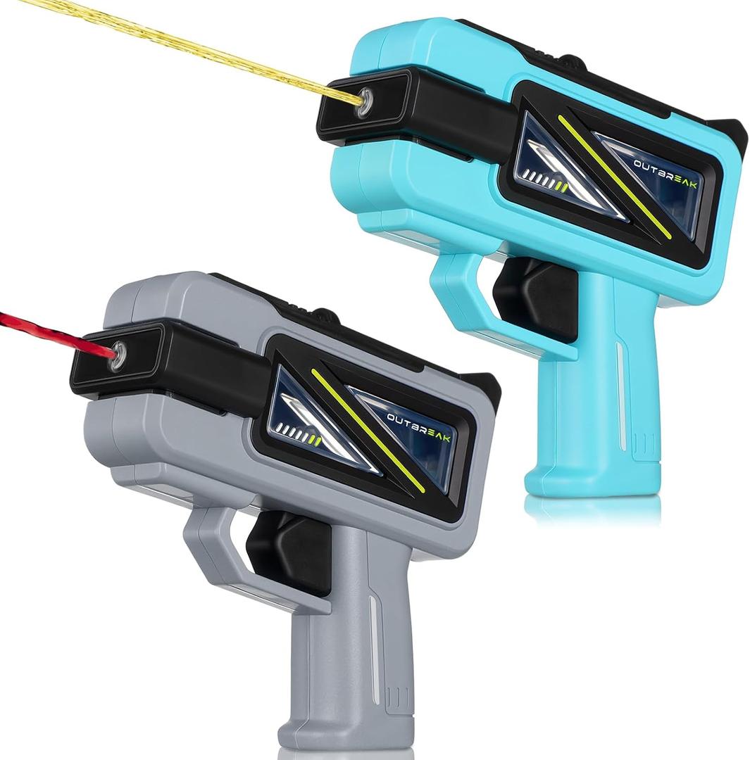 2 Pcs Alcohol Shot Gun Gift, 4 oz Beverage Shooter Shot Glass Adult Beverage Shooter Beer Gun for White Elephant Bachelor Party, Long Range Stream for Party(Gray, Blue) (EXP 02/04/26)