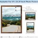 Wood 15x21.25 Puzzles Frame Deep Brown for Wall Hanging, 15 x 21.25 Picture Frame Poster Photo Frame for Wall Horizontally or Vertically, Deep Brown, 1 Pack