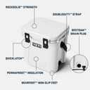 YETI Roadie 24 2.0 Hard Cooler with DoubleDuty Shoulder Strap and Drain Plug
