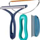 Pet Hair Remover 3-Pack, Dog Cat Hair Remover, Lint Shaver Cleaner Pro, Fur Removal Tool, Portable Carpet Scraper, Fuzz Rollers Hairball Brush for Carpets, Clothes, Car Mats, Couch, Pet Bed, Furniture