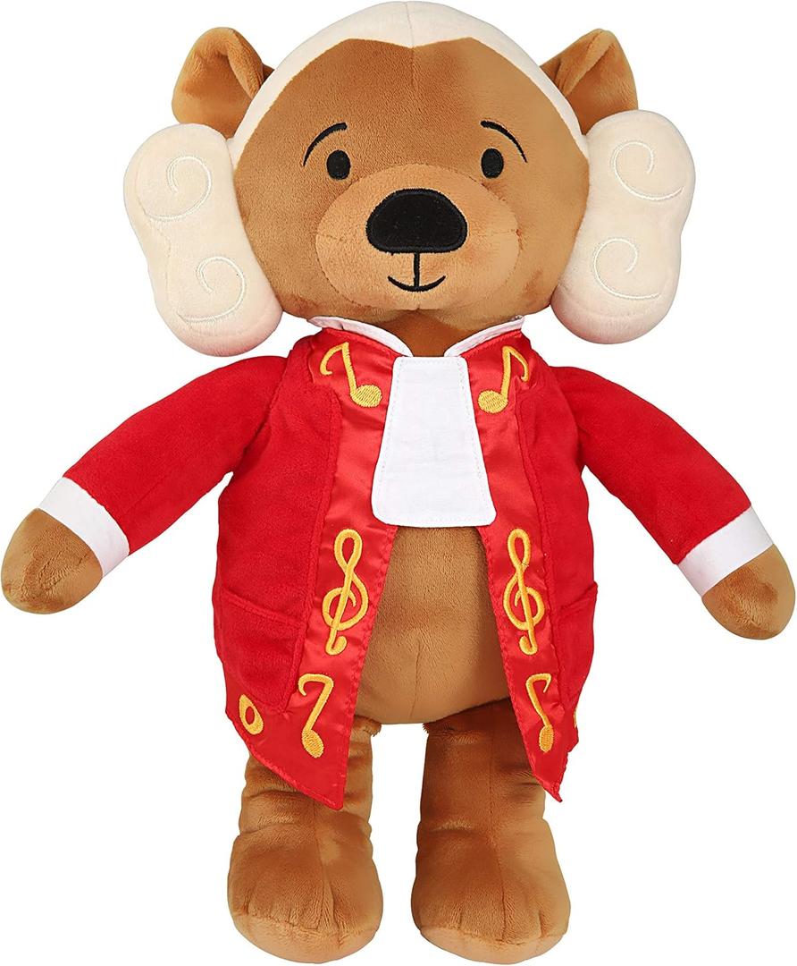 Vosego Amadeus Mozart Plush Bear  Plays 40 Mins of Classical Music, Educational & Soothing Interactive Teddy Bear for Babies & Toddlers, Perfect