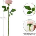 60 PCS Fake Dusty Pink Roses, Artificial Burgundy Flowers Bulk Realistic Silk Faux Rose with Stems for Wedding Decoration Anniversary Bridal Bouquet DIY Floral Arrangement Romantic Home Decor Gifts